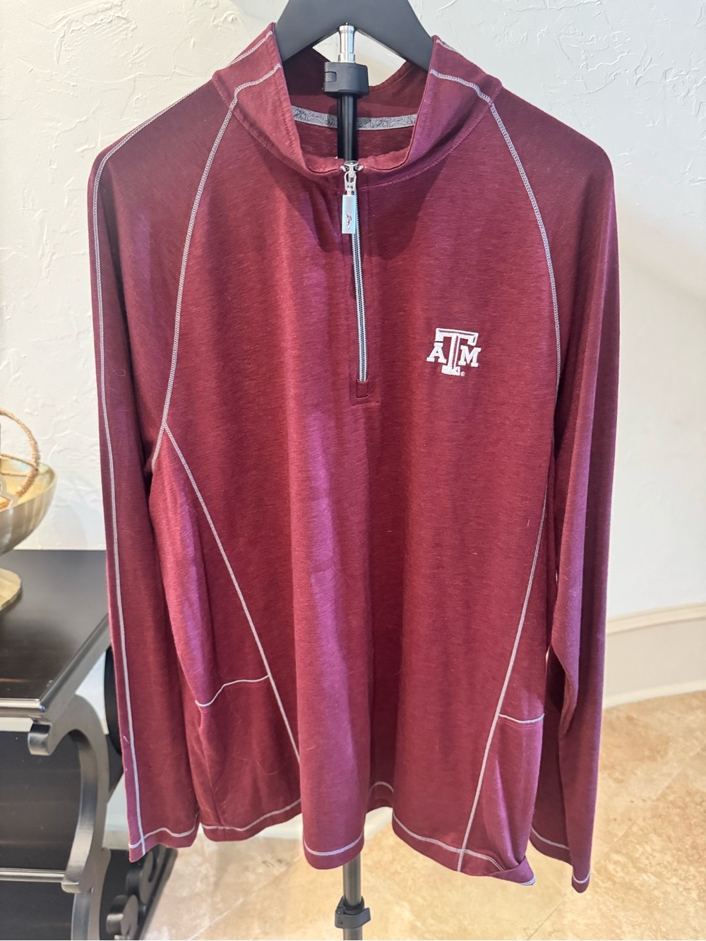 Tommy Bahama Texas A&M Aggies Maroon 1/4 Zip Pullover